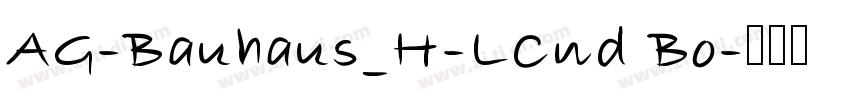 AG-Bauhaus_H-LCnd Bo字体转换